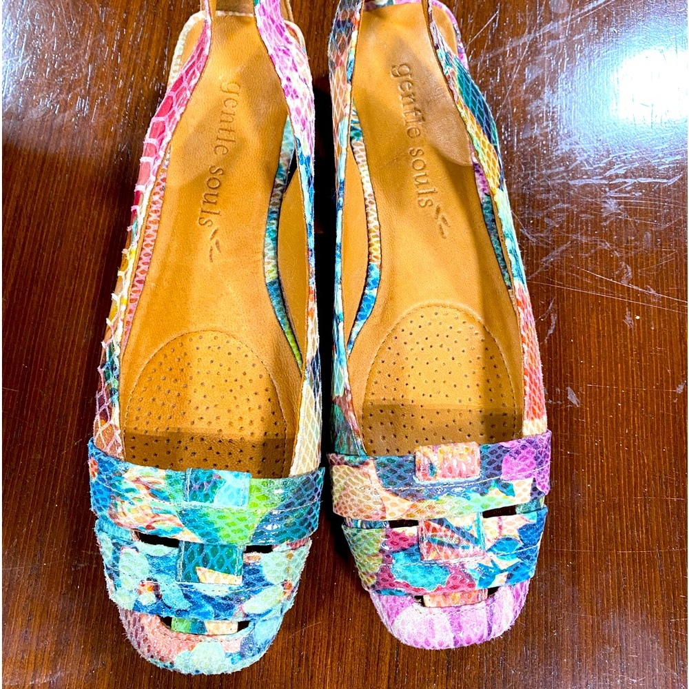 Multi colored shoes